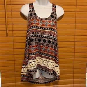 Boho tank with crochet detail​​​​​​​​​​​​​​​​​​​